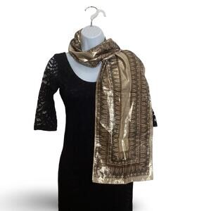 Gold Metallic Scarf